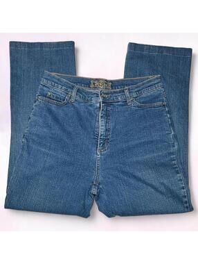 Bestow Y2K Blue Embroidered Logo Jeans Vintage 2000s Streetwear